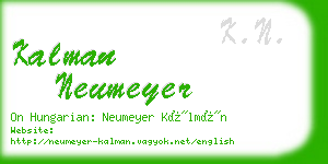 kalman neumeyer business card